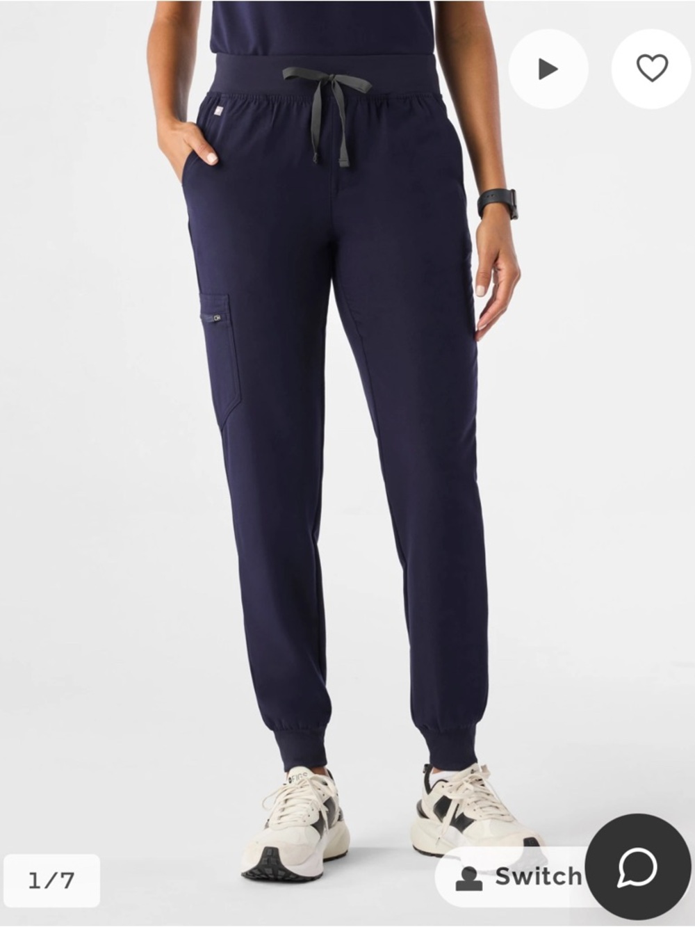 Figs Zamora Jogger Scrub Trouser in Navy Sz XL